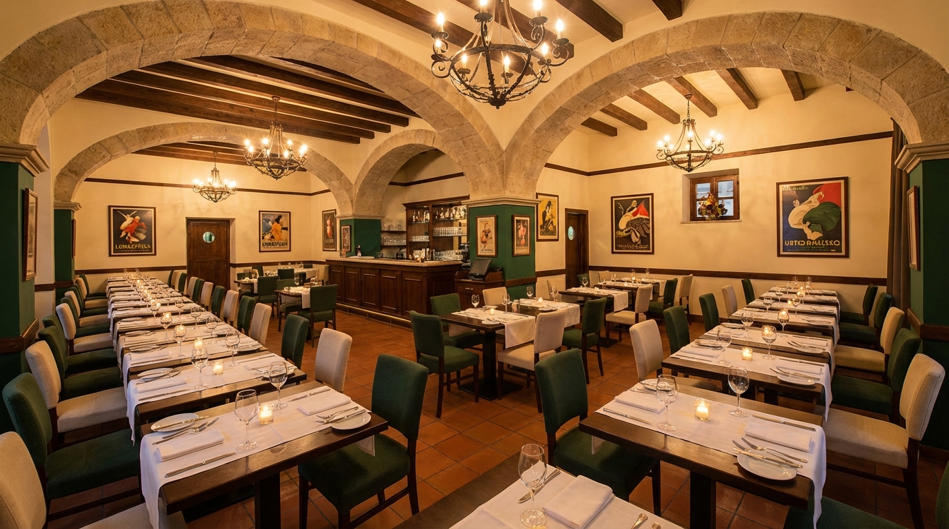 Innenraum der Lunavera Trattoria