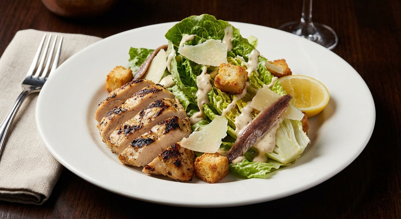 Caesar mit Hähnchen