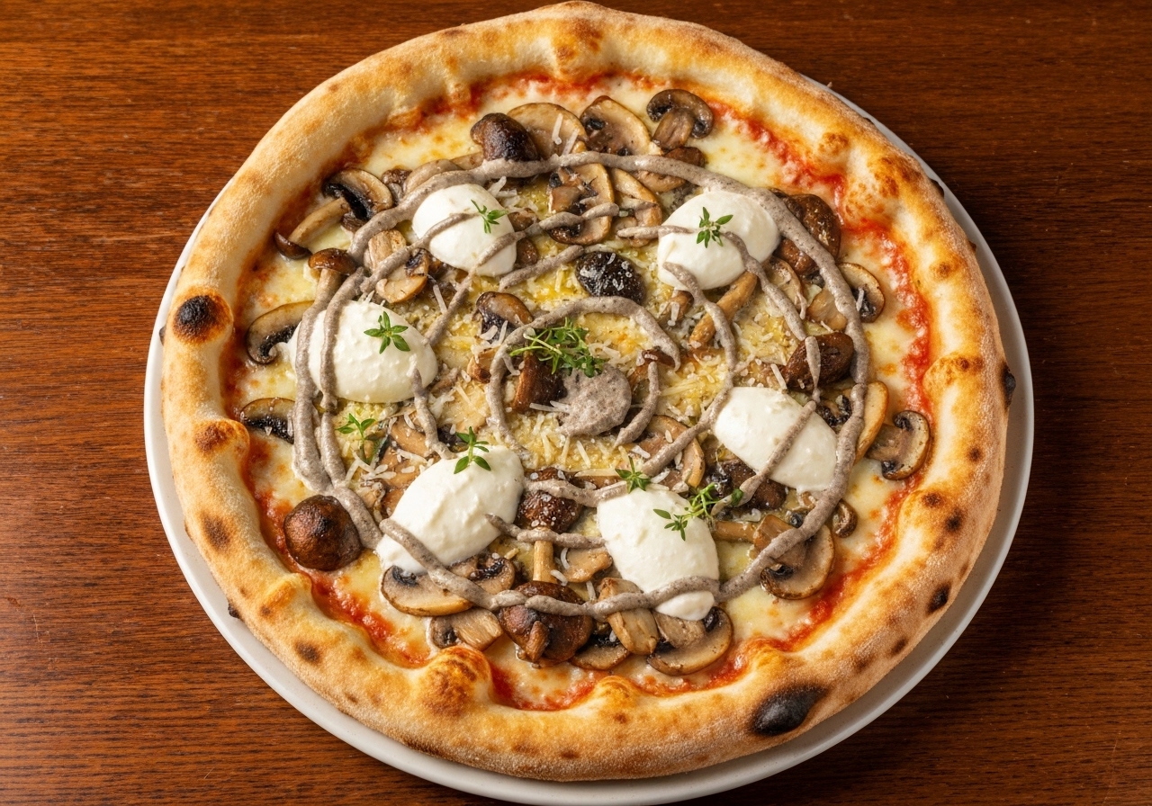 Pilzpizza mit Trüffel